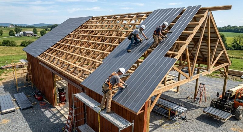 Barn Roof Installation