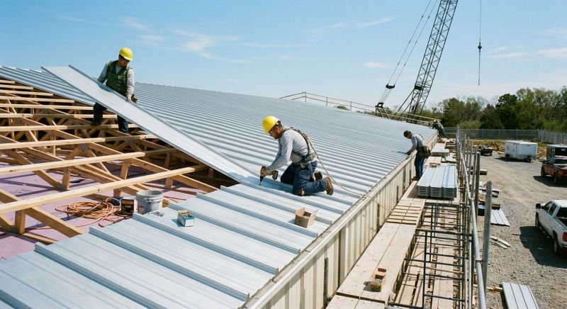 Aluminum Roof Installation in Aurora, IN