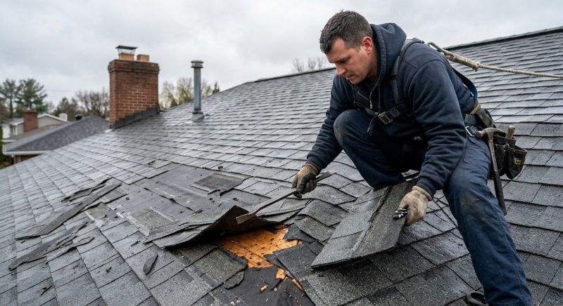 Damaged Roof Replacement in Morning View, KY